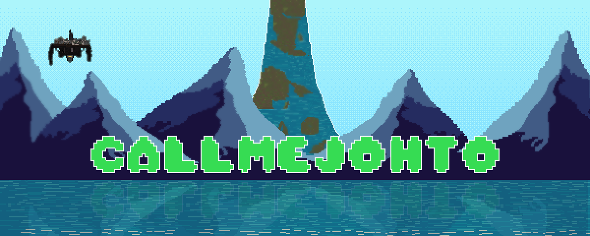 CallMeJohto's tweet photo. Update on the #Twitch banner, we added water, reflections, a #Halo ring, and Sanctuary from #Borderlands2! 
Reply with a #Pokémon and the most liked comment gets added to the banner! 

#pixelart https://t.co/TNpZJqOcb1