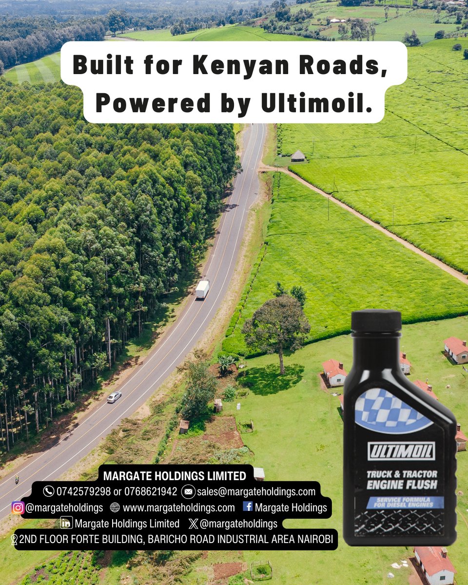 margateholdings's tweet image. Built tough for Kenyan roads. 🌍 Ultimoil ensures your engine performs like a champion, no matter the terrain. 💪 
Availabe at Margate Holdings Limited along Baricho Road
#BuiltForKenya #UltimoilAction