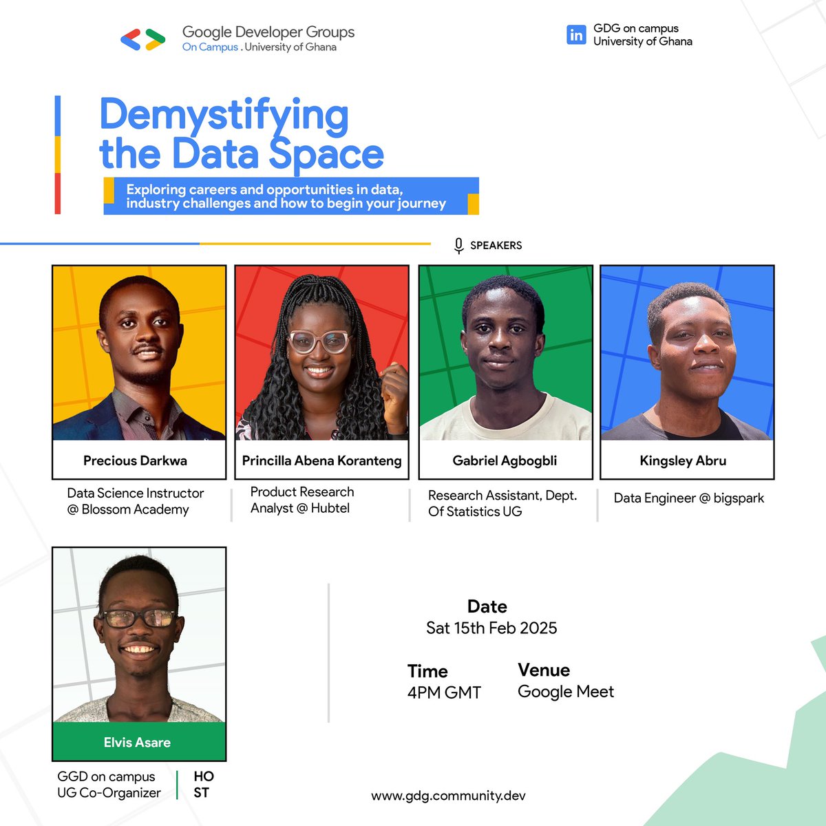 gdsc_ug's tweet photo. 🚀 Breaking into the data space?

Join us for “Demystifying the Data Space” as industry experts share career insights, challenges &amp; opportunities in data science, engineering &amp; analytics.

📅 15th Feb 2025
⏰ 4 PM GMT
📍 Google Meet

🔗 Register now: https://t.co/UWjouZ39bO https://t.co/am9mlhJfik