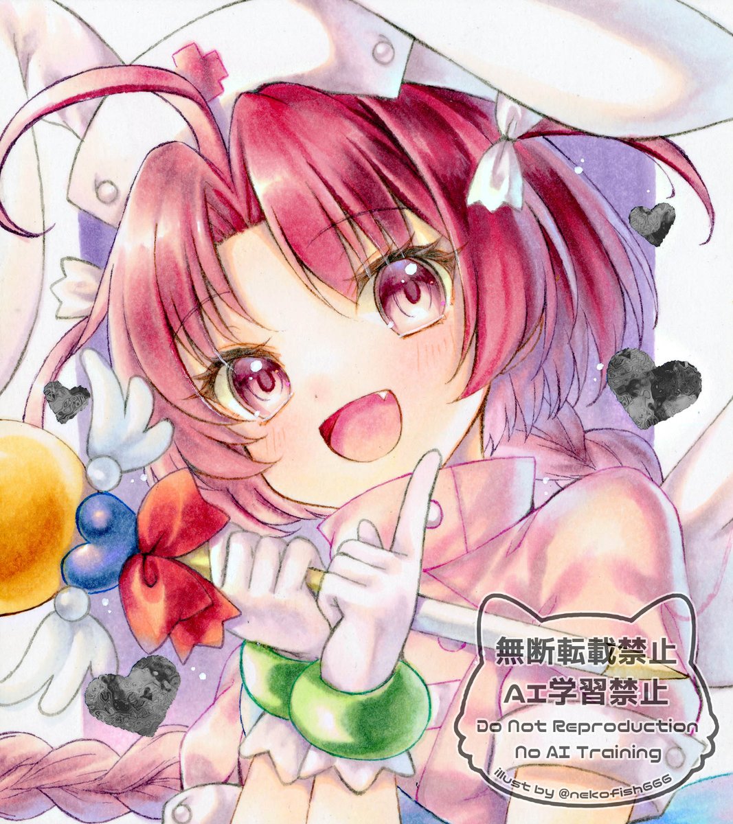 「邪道魔法少女の一つ。小麦ちゃんと言えば、やはり桃井さんの声です。桃井さんの声だか」|ねこ魚のイラスト