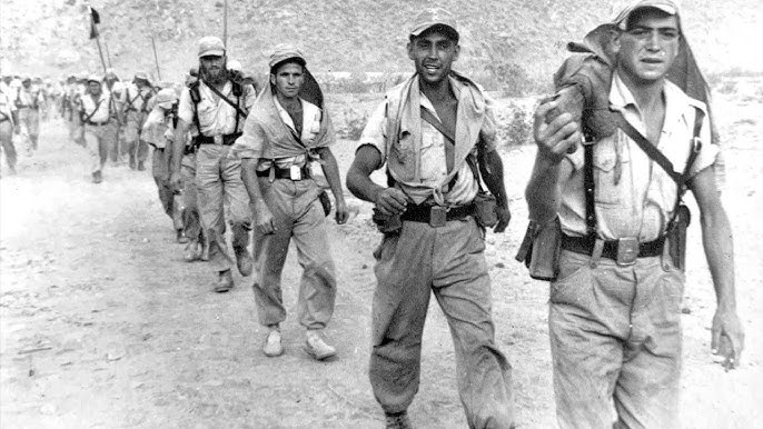PlataformaMill1's tweet photo. #TalDíaComoHoy, el 11 de febrero de 1958, el #Tercio #GranCapitán I de #LaLegión, entrará por primera vez en combate en el #Sáhara, ocupando las posiciones de #Tafurdat y #Gaada, haciendo prisioneros a los adversarios apoderándose del armamento y de la munición del enemigo. https://t.co/GseJB67V5Y