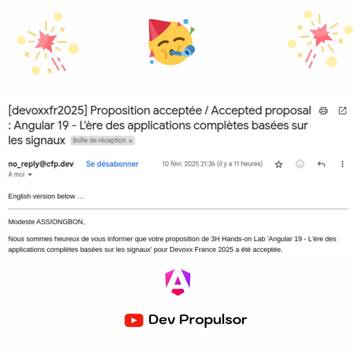 Modeste ASSIONGBON (@rblmdst) on Twitter photo 🙌🏽 Ravi de donner un workshop Angular avec <a href="/ahasall/">Amadou Sall</a> lors du Devoxx France en avril.
L'année dernière, lors du Devoxx France, j'ai fait la connaissance de <a href="/ahasall/">Amadou Sall</a> (nous étions tous les deux speakers et avons parlé de #Angular).
Cette année, nous partagerons la scène 🤝🏽 pour 🙌🏽 Ravi de donner un workshop Angular avec <a href="/ahasall/">Amadou Sall</a> lors du Devoxx France en avril.
L'année dernière, lors du Devoxx France, j'ai fait la connaissance de <a href="/ahasall/">Amadou Sall</a> (nous étions tous les deux speakers et avons parlé de #Angular).
Cette année, nous partagerons la scène 🤝🏽 pour