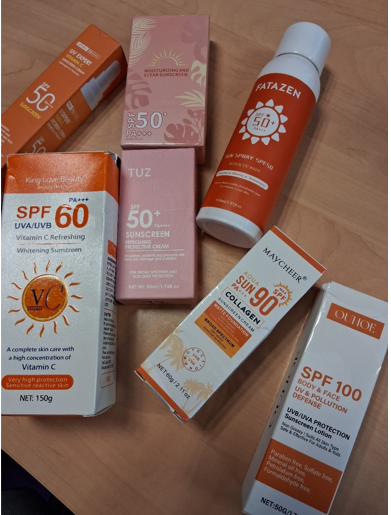 🚨Nous nous sommes procuré des produits présentés comme étant des crèmes solaires sur <a href="/shoptemu/">Temu</a>