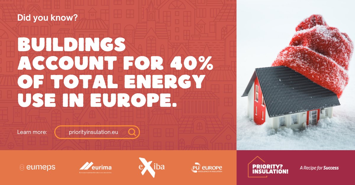 EUMEPS's tweet photo. 💡 Did you know? 40% of Europe’s energy is used in buildings, and most of it is wasted due to poor insulation! 🏠
🏗️ Let’s insulate for a stronger, self-sufficient Europe!
🔗 More info: https://t.co/2yFTczHGXY
#PriorityInsulation #EnergyEfficiency #GreenDeal #Renovation https://t.co/FSZlCKJBOu