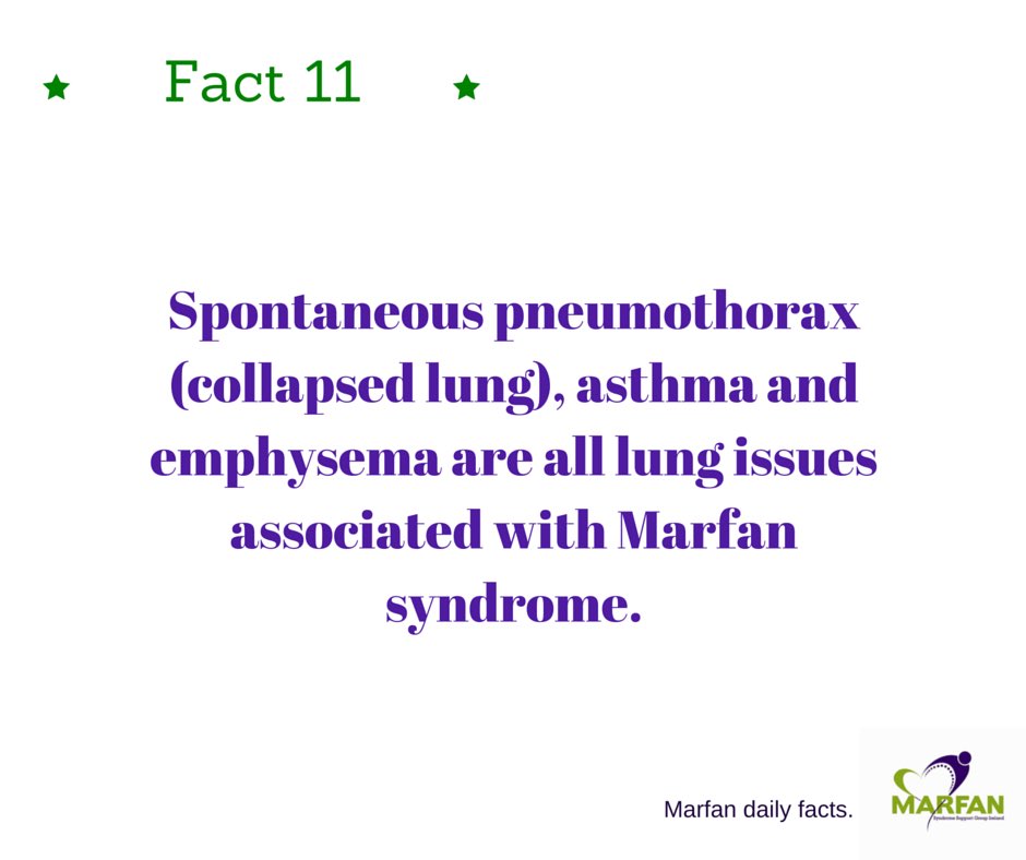 Week 2, Day 4:
About 1200 people in Ireland have Marfan Syndrome. 

Do they all know ?  
❌ Only about half know. 
Are they at risk ?  
✅ 600 people in Ireland at risk NOW !
Can you help save a life ? 
✅ Like &amp; Share please

#MarfanAwarenessMonth2025
#pneumothorax