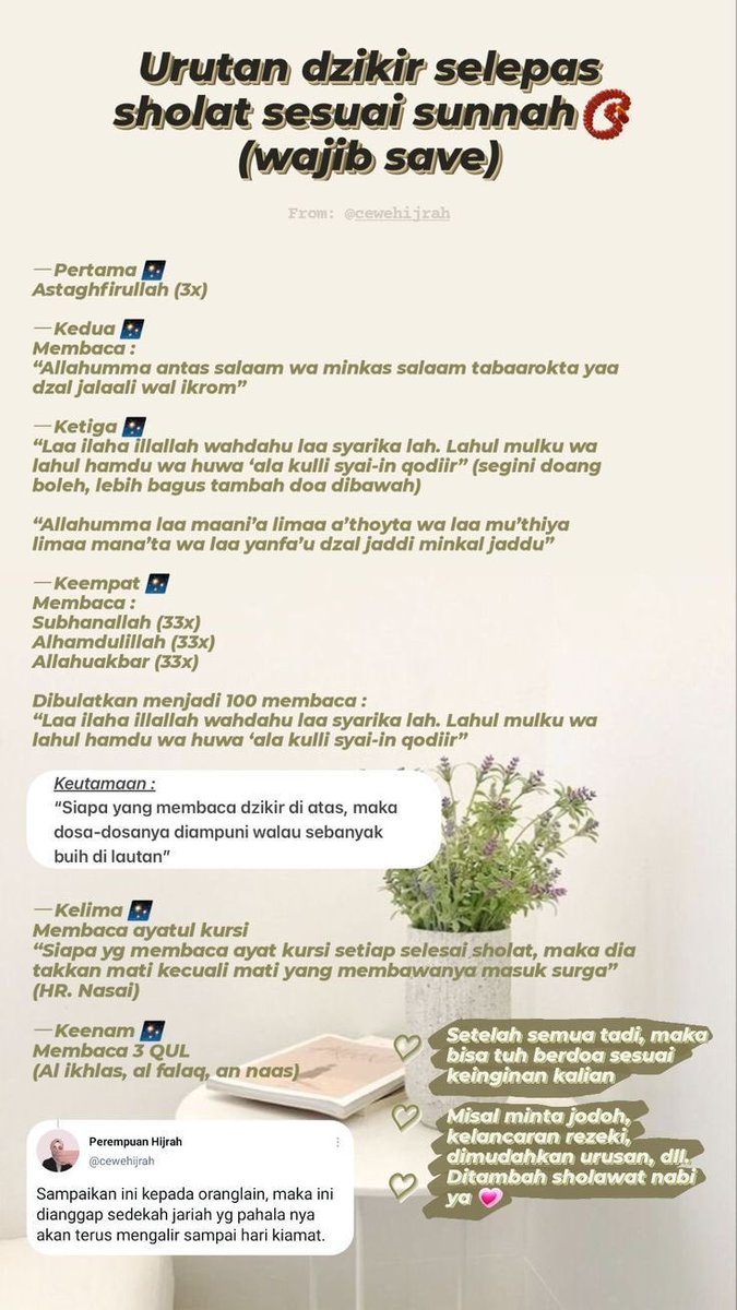 dhelsadell's tweet photo. Urutan dzikir sesuai sunnah https://t.co/gd7rXZLcDh