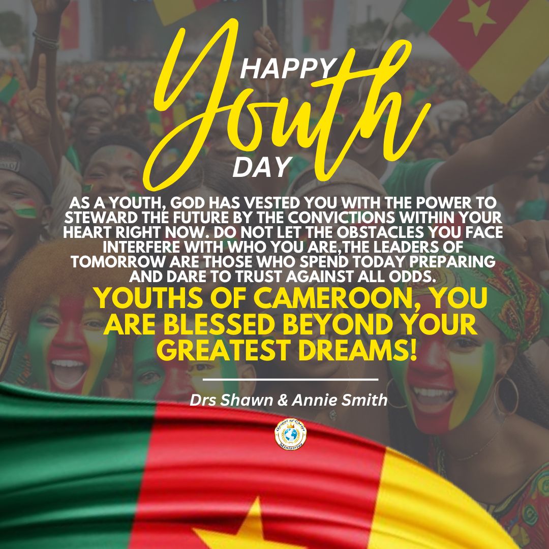 "As a youth, God has vested you with the power to steward the future by the convictions within your heart right now. Do not let the obstacles you face interfere with who you are,the leaders of tomorrow are those who spend today preparing  and dare...

Drs. Shawn &amp; Annie Smith