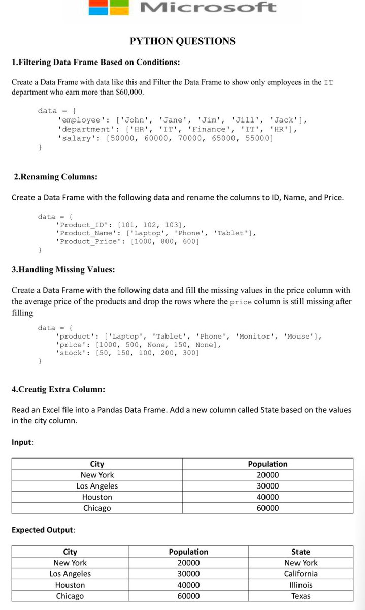 thenaijacarguy's tweet image. SQL and Python Interview Questions from Microsoft

@hareez