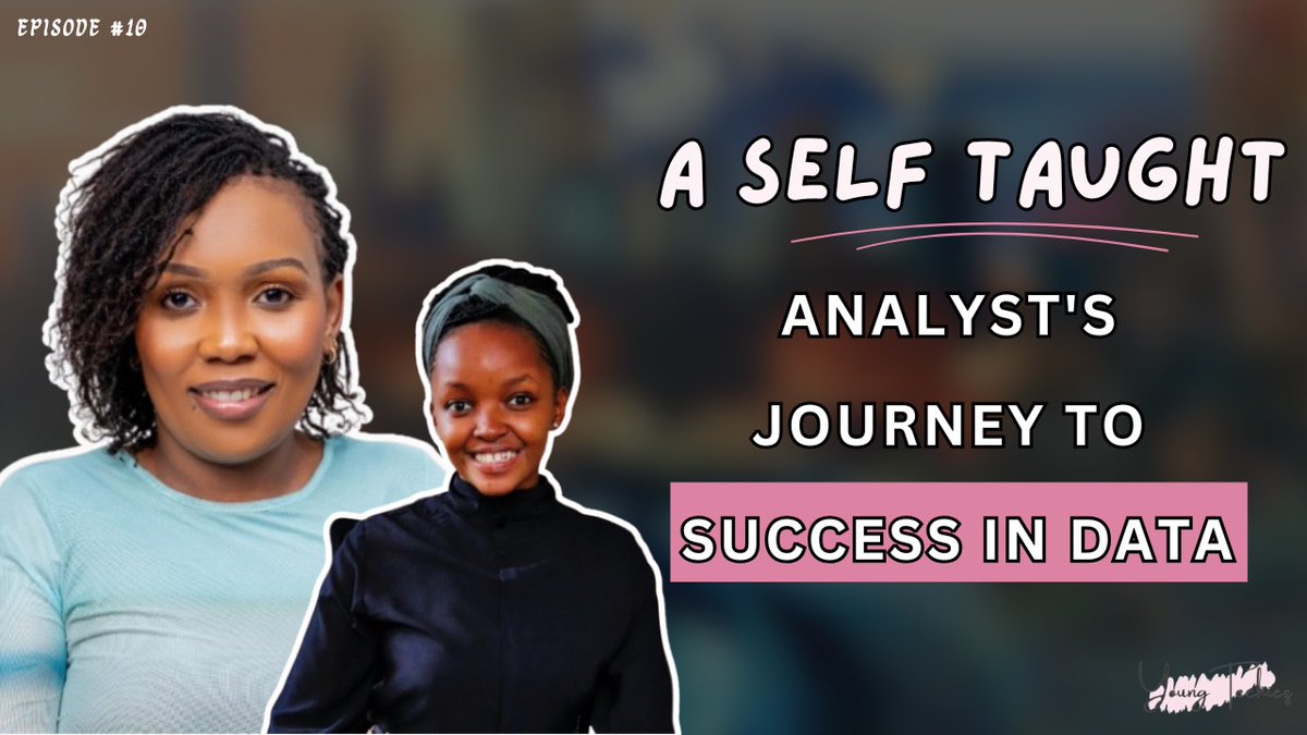 youngtechiez's tweet image. From self-taught to SUCCESS! Today at 4pm, Susan’s story is dropping on our YouTube channel, an inspiring story of a self-taught data analyst who turned passion into a thriving career.

Don’t miss it—set your reminders! 🔥

youtu.be/IRr1O5n-TVY

#youngtechiez #DataAnalytics
