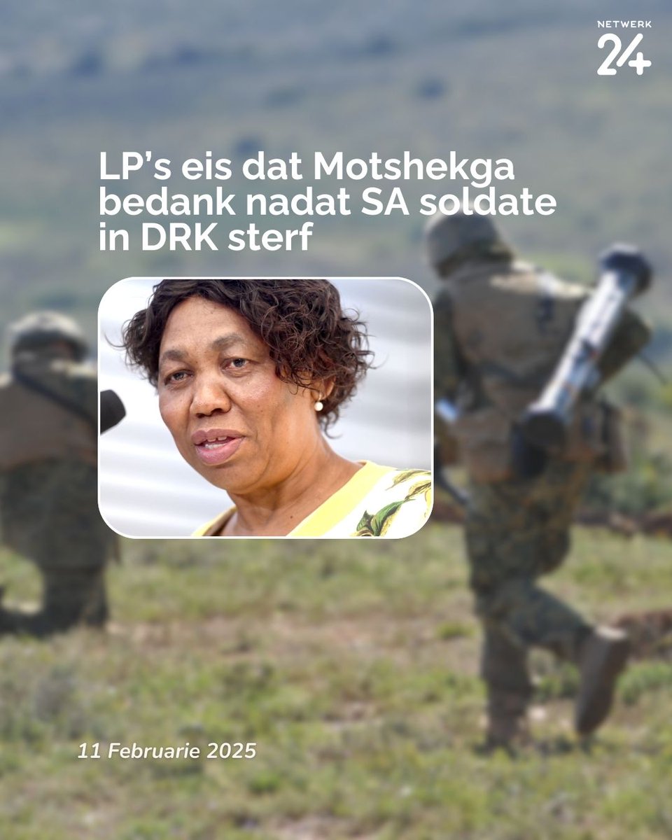 volksbladnuus's tweet photo. Angie Motshekga, minister van verdediging en militêre veterane, is duidelik uit haar diepte in haar amp, sê Athol Trollip van ActionSA. ||#AngieMotshekga #RDK #SANW #soldiers
https://t.co/7HPOfHoyHx https://t.co/sormxBeZRP