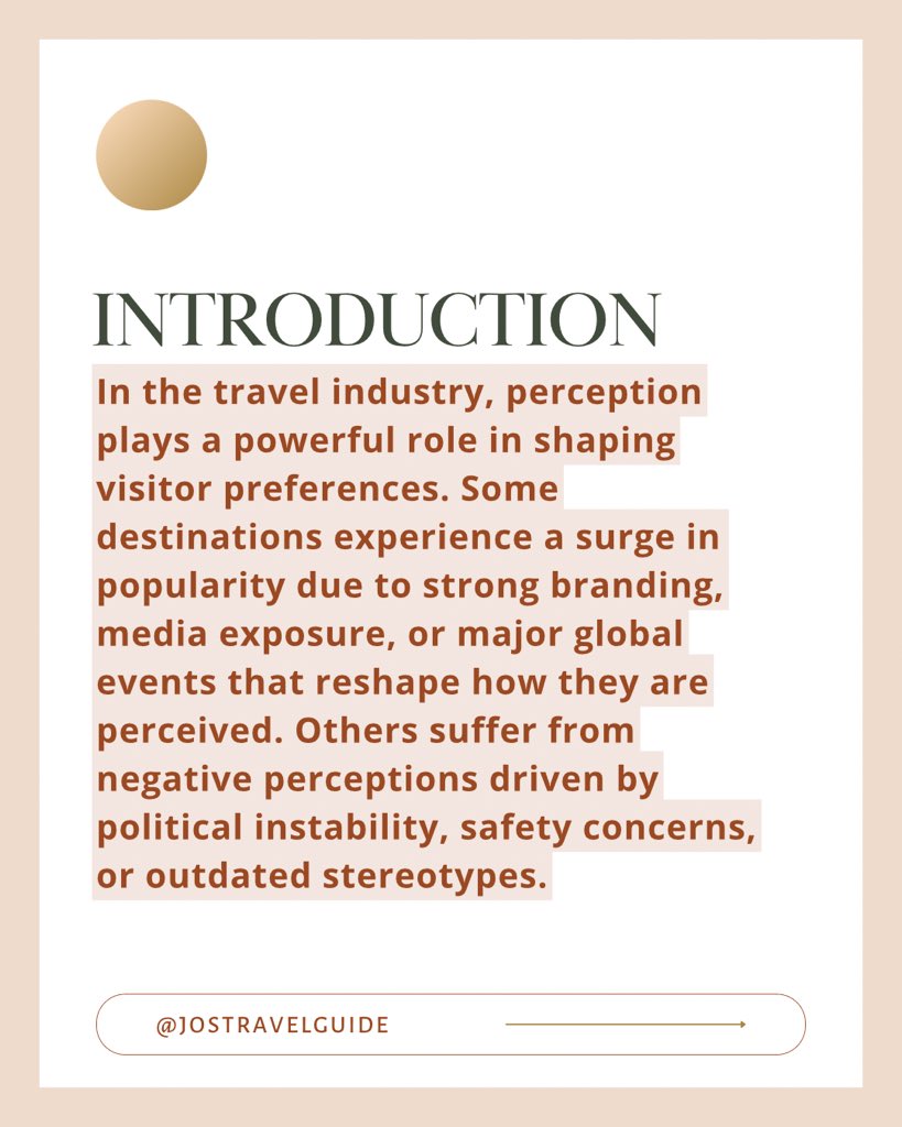 freezle_'s tweet photo. The Power of Perception in shaping travelers decisions & Destination Choice.
#JosTravelGuide https://t.co/roRKKHEqdk