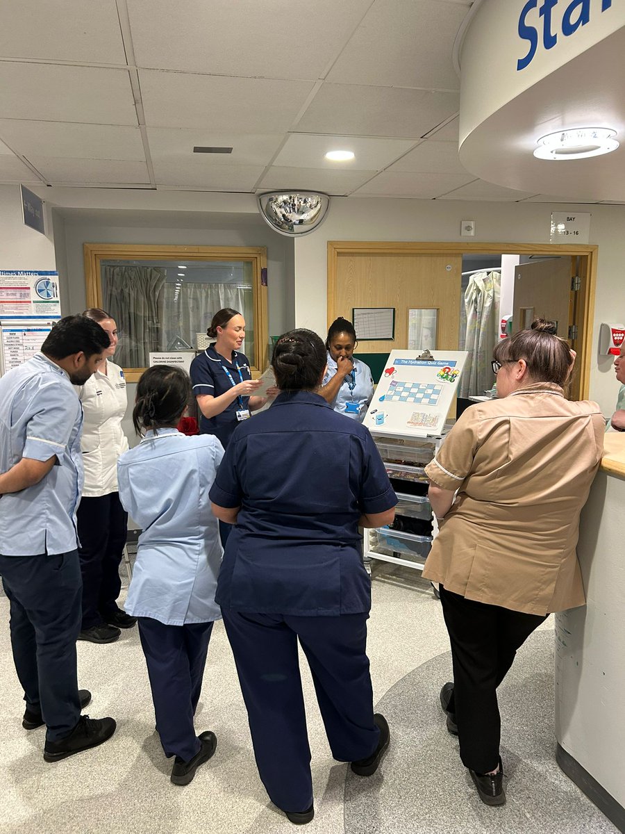 Hydration roadshow coming to a clinical area near you throughout February! Come and play the Hydration Quiz to win knowledge and a sweet treat.
<a href="/BeckieHughes8/">Beckie Hughes 💛💫</a> 
<a href="/PAIGILLY/">Claire Entwistle CMgr MCMI</a> 
<a href="/WorkforceMatron/">Kate Robinson</a>
