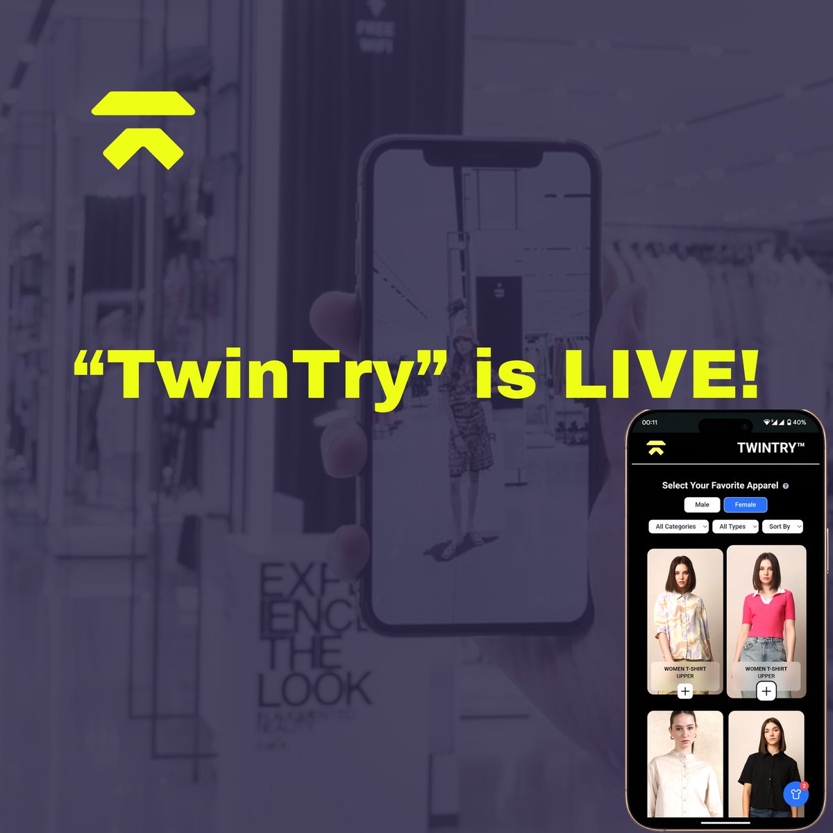twinversetech's tweet photo. IT’S HERE! TwinTry is LIVE!
Try before you buy, shop with confidence, and never second-guess your outfit choices again!
Say goodbye to returns &amp; hello to effortless styling!
🔗 Tap the link in bio &amp; start your TwinTry experience NOW!
#TryWithTwinTry #TwinTryLaunch #VirtualFashion https://t.co/VZSLAu8xZb