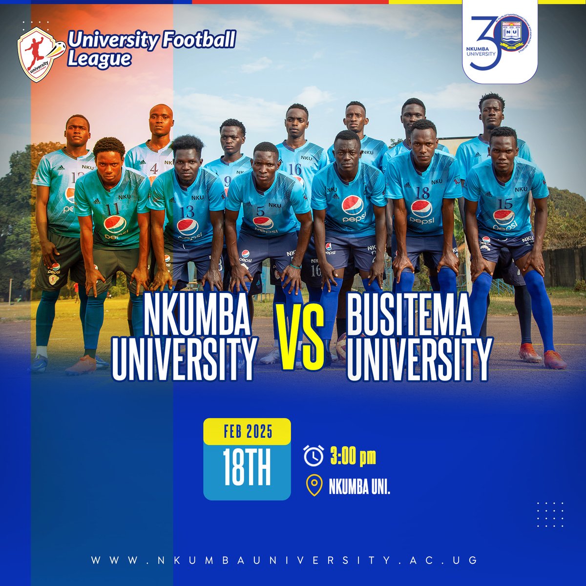 UNIVERSITY FOOTBALL LEAGUE IS BACK!

The Beach Boys are set to take on <a href="/BusitemaUni/">Busitema University</a> in a highly anticipated home game on Tue 18th /02/ 2025. Will the comfort of a home turf propel us to victory and kick-start our recovery slate?

In the Beach Boys we trust. 

<a href="/uflug/">#PepsiUFL</a> 
 
#I_Owe_You
