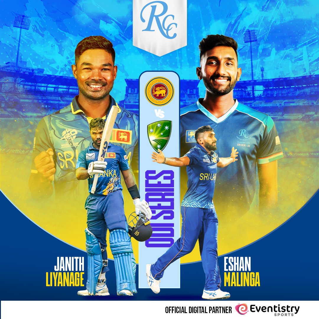 Ragama CC is proud to see Janith Liyanage and Eshan Malinga representing Sri Lanka in the ODI series against Australia! 🇱🇰🏏

A big challenge awaits, and we know you’ll give it your all. 💪🔥

#RagamaCC #SriLankaCricket #RagamaPride #SLvsAUS