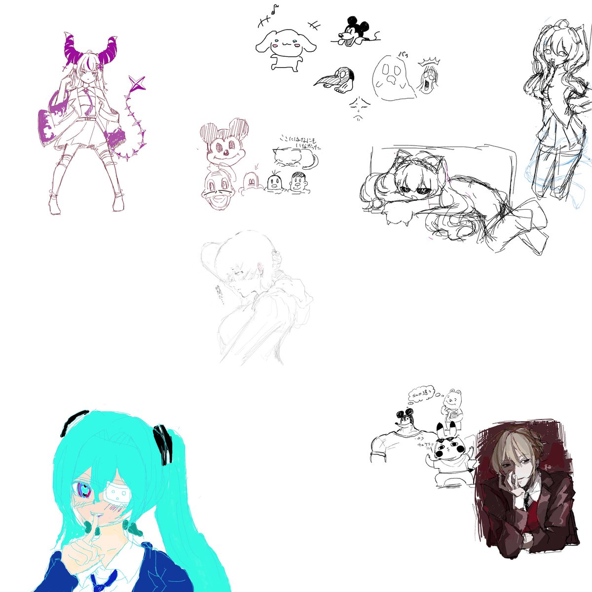 初めての絵チャをいろんな方と楽しむことが出来ました･:*+.\(( °ω° ))/.:+仕様が難しく教わることも多かったですが、左上のラプラスを描きました！参加してくれた方に感謝です(^^)