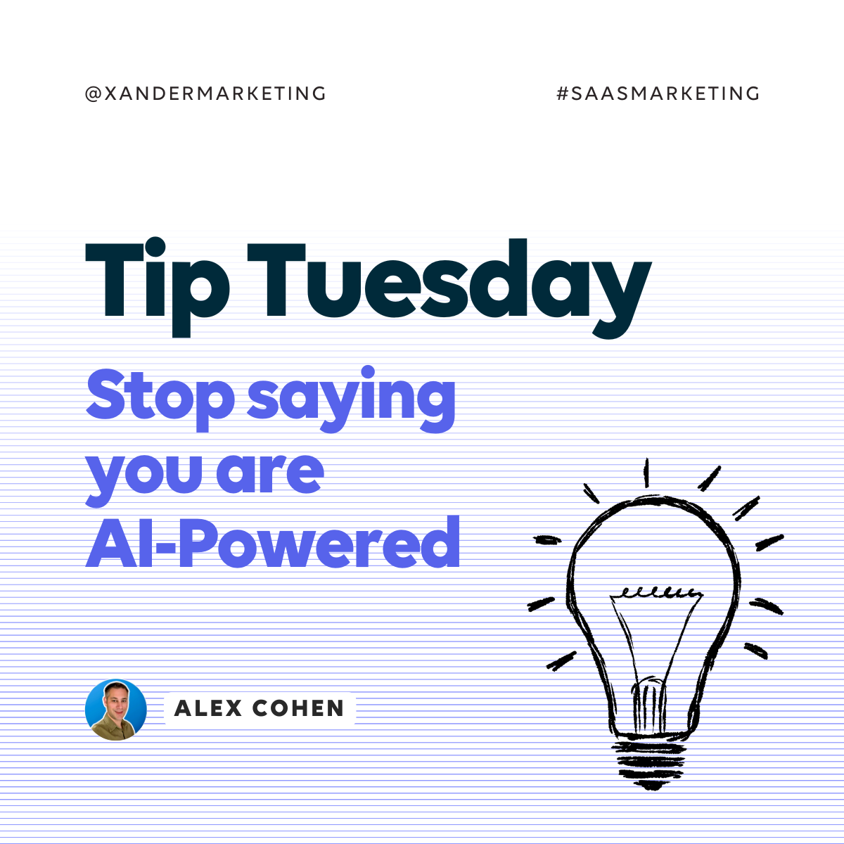 💡 Tip Tuesday for SaaS Founders:

Stop saying you're "AI-powered"

⬇️

Start sharing what you actually solve:
⏰ Time saved
💰 Costs reduced
🎯 Problems eliminated

Key insight: Your prospects don't buy AI.
They buy results.

#SaaS #SaaSMarketing #SaaSGrowth