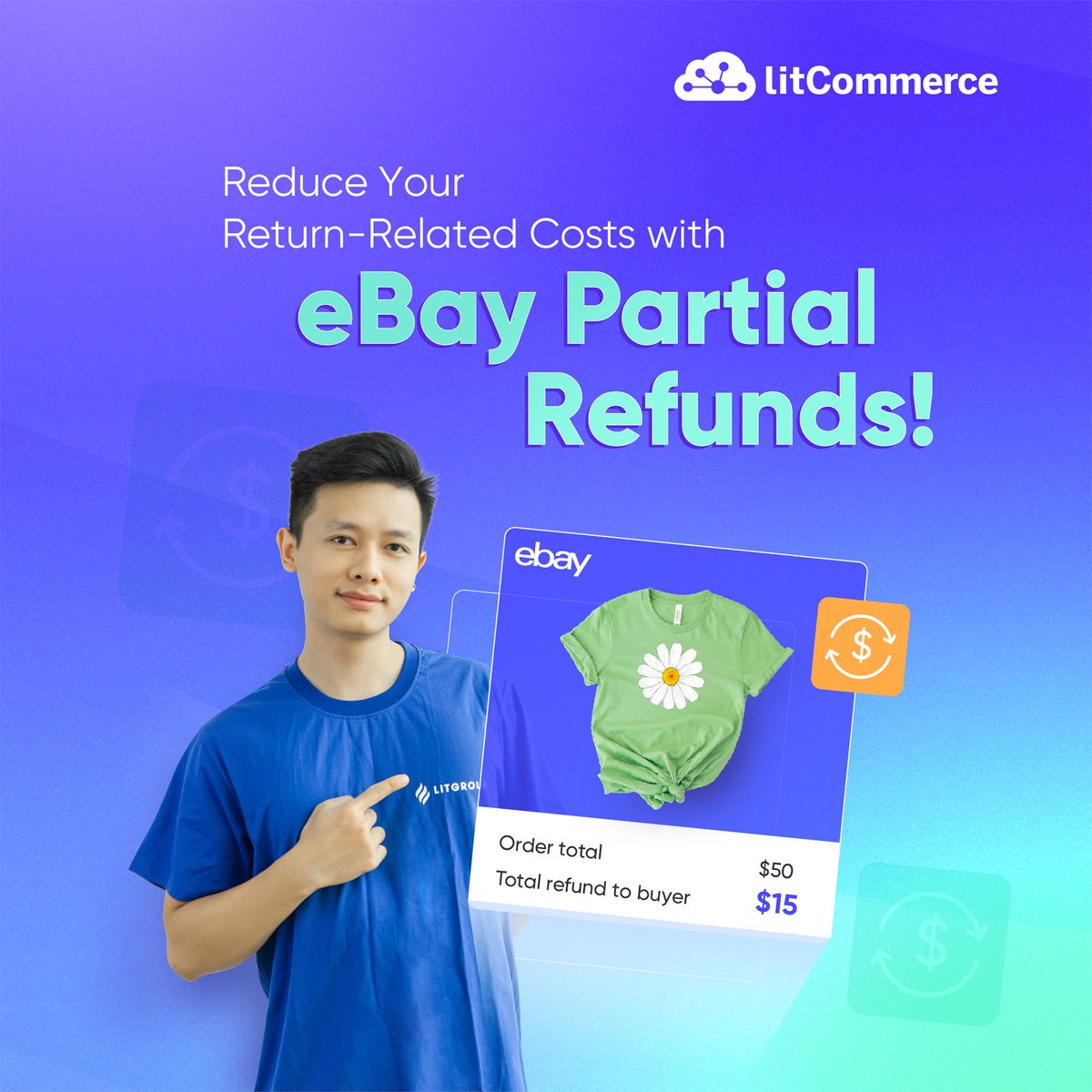 litcommerce's tweet image. Do you know that you don’t always need to give full refunds on #eBay?
You can now reduce your return-related costs with 𝐞𝐁𝐚𝐲 𝐏𝐚𝐫𝐭𝐢𝐚𝐥 𝐑𝐞𝐟𝐮𝐧𝐝!
👉Learn more: bit.ly/4hPDDIW