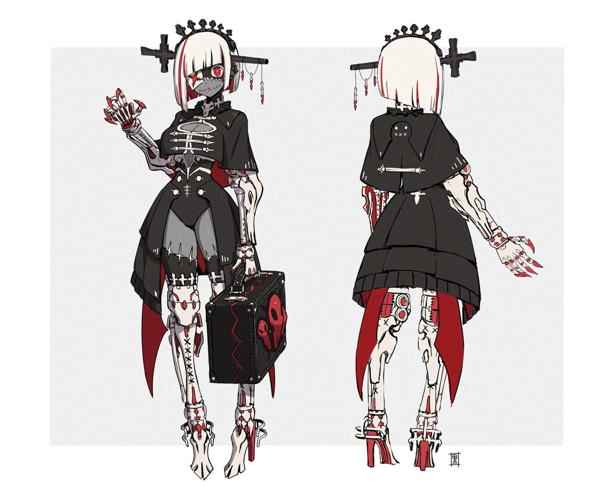 「#刺さる人に届け一次創作祭り ゴシックホラーをテーマにしたキャラクター達です 」|黒井ススム▼人間不信アニメ放送中！！！のイラスト