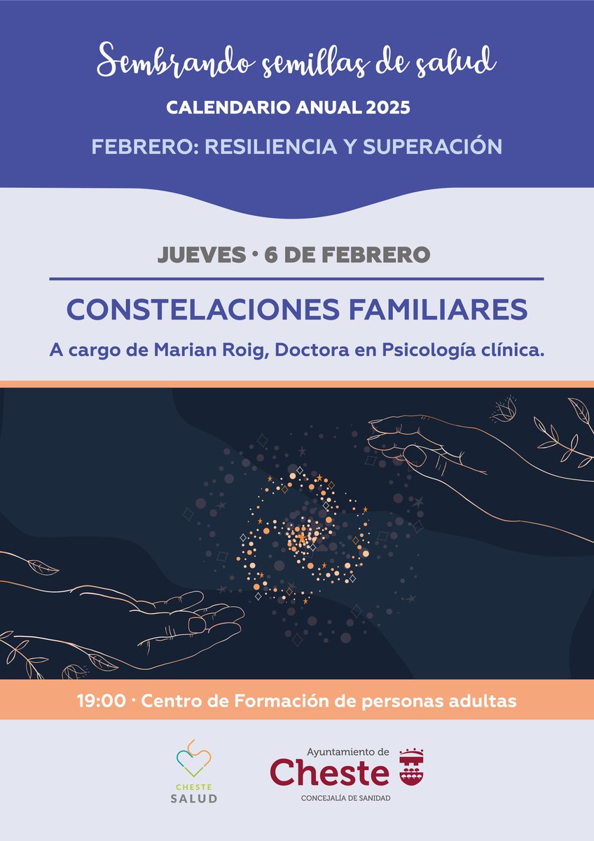 Luis Santamaría del Río 🐦 (@vaicondios) on Twitter photo ¿Por qué el Ayuntamiento de Cheste ampara las Constelaciones Familiares, una pseudoterapia de alto riesgo? Recuerdo de lo que se trata:
x.com/vaiconDios/sta…
#StopPseudociencias <a href="/sanidadgob/">Ministerio de Sanidad</a> <a href="/GVAsanitat/">GVA Sanitat</a> <a href="/dipvalencia/">Diputació de València</a> <a href="/COPCV/">Col·legi Oficial Psicologia Comunitat Valenciana</a> <a href="/COPCVFormacio/">COPCV Formació</a> <a href="/IICOMV/">Colegio de Médicos de Valencia</a> <a href="/apetp_/">apetp</a> <a href="/StopPseudo/">Stop Pseudociencias</a> <a href="/ElenaC_S/">Elena Campos-Sánchez</a> ¿Por qué el Ayuntamiento de Cheste ampara las Constelaciones Familiares, una pseudoterapia de alto riesgo? Recuerdo de lo que se trata:
x.com/vaiconDios/sta…
#StopPseudociencias <a href="/sanidadgob/">Ministerio de Sanidad</a> <a href="/GVAsanitat/">GVA Sanitat</a> <a href="/dipvalencia/">Diputació de València</a> <a href="/COPCV/">Col·legi Oficial Psicologia Comunitat Valenciana</a> <a href="/COPCVFormacio/">COPCV Formació</a> <a href="/IICOMV/">Colegio de Médicos de Valencia</a> <a href="/apetp_/">apetp</a> <a href="/StopPseudo/">Stop Pseudociencias</a> <a href="/ElenaC_S/">Elena Campos-Sánchez</a>