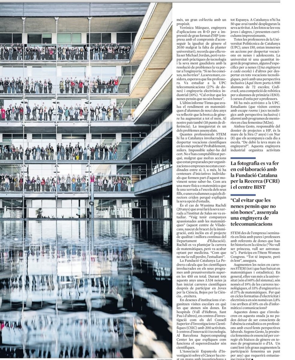 Carme Fenoll (@carmefenoll) on Twitter photo 🔬👩🏫 "Si no ho veus, no ho tries." A la <a href="/la_UPC/">Universitat Politècnica de Catalunya (UPC)</a>, més de 6900 alumnes de 72 escoles han participat a l'Aquí STEAM'. Una gran foto col·lectiva i accions reals per tancar la bretxa de gènere en STEAM! Article de <a href="/cfdeh/">Carina Farreras</a> a LV. Amb la vra. Antonijuan <a href="/igualtatUPC/">igualtatUPC</a> #11F 🔬👩🏫 "Si no ho veus, no ho tries." A la <a href="/la_UPC/">Universitat Politècnica de Catalunya (UPC)</a>, més de 6900 alumnes de 72 escoles han participat a l'Aquí STEAM'. Una gran foto col·lectiva i accions reals per tancar la bretxa de gènere en STEAM! Article de <a href="/cfdeh/">Carina Farreras</a> a LV. Amb la vra. Antonijuan <a href="/igualtatUPC/">igualtatUPC</a> #11F