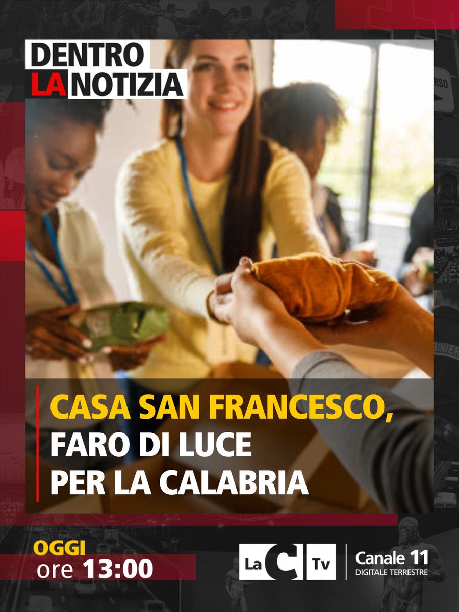 Un faro di speranza nel cuore della Calabria.
 *Dentro la Notizia, ore 13 LaC TV, a Casa San Francesco* , un luogo che da decenni offre aiuto ai più bisognosi. 
*Ospiti Pasquale Perri,* responsabile del centro, *Domenico Maduli,* presidente del Gruppo Diemmecom
<a href="/DomenicoMaduli/">Domenico Maduli</a>
