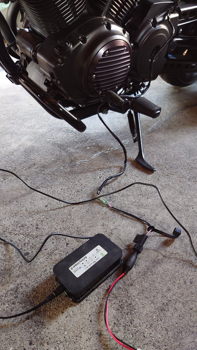 １月５日に乗ってからは、乗れていないし
しばらく乗れる気がしないから😢
バッテリーキーパーに接続しました❗