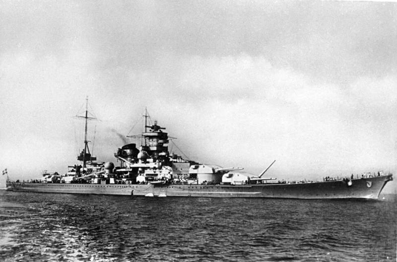 11 Feb 1942, Germans launched Channel Dash, codenamed Operation Cerberus, with aim of running Kriegsmarine squadron of ships, including battleships Scharnhorst (photo) &amp; Gneisenau &amp; Cruiser Prinz Eugen, from Brest, France, through British blockade to home bases in Germany. #WW2