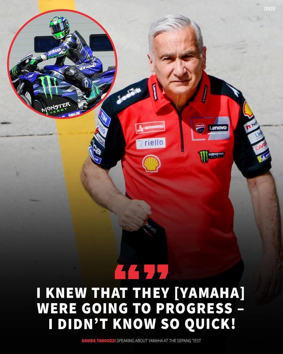 crash_motogp's tweet photo. "I think that they have a fantastic rider like Fabio [Quartararo], so for sure at the moment he is our opponent.” - Davide Tardozzi speaking about Yamaha 👀

#MotoGP https://t.co/yUWH1MOHPL