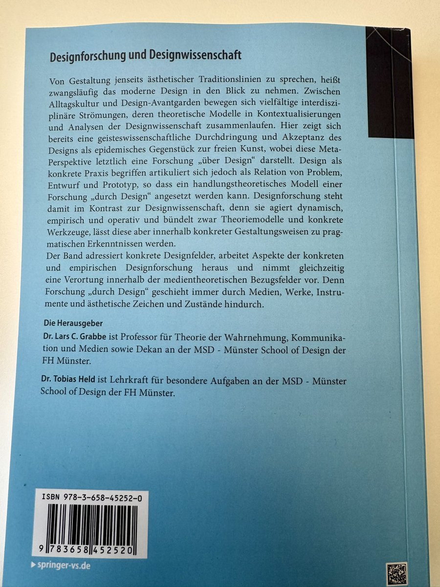 MovingImageResearch (@image_studies) on Twitter photo Designforschung und Designwissenschaft 🤩😇… großen Dank an <a href="/Springer_VS/">Springer VS</a> und Barbara Emig-Roller … 🙏 Designforschung und Designwissenschaft 🤩😇… großen Dank an <a href="/Springer_VS/">Springer VS</a> und Barbara Emig-Roller … 🙏