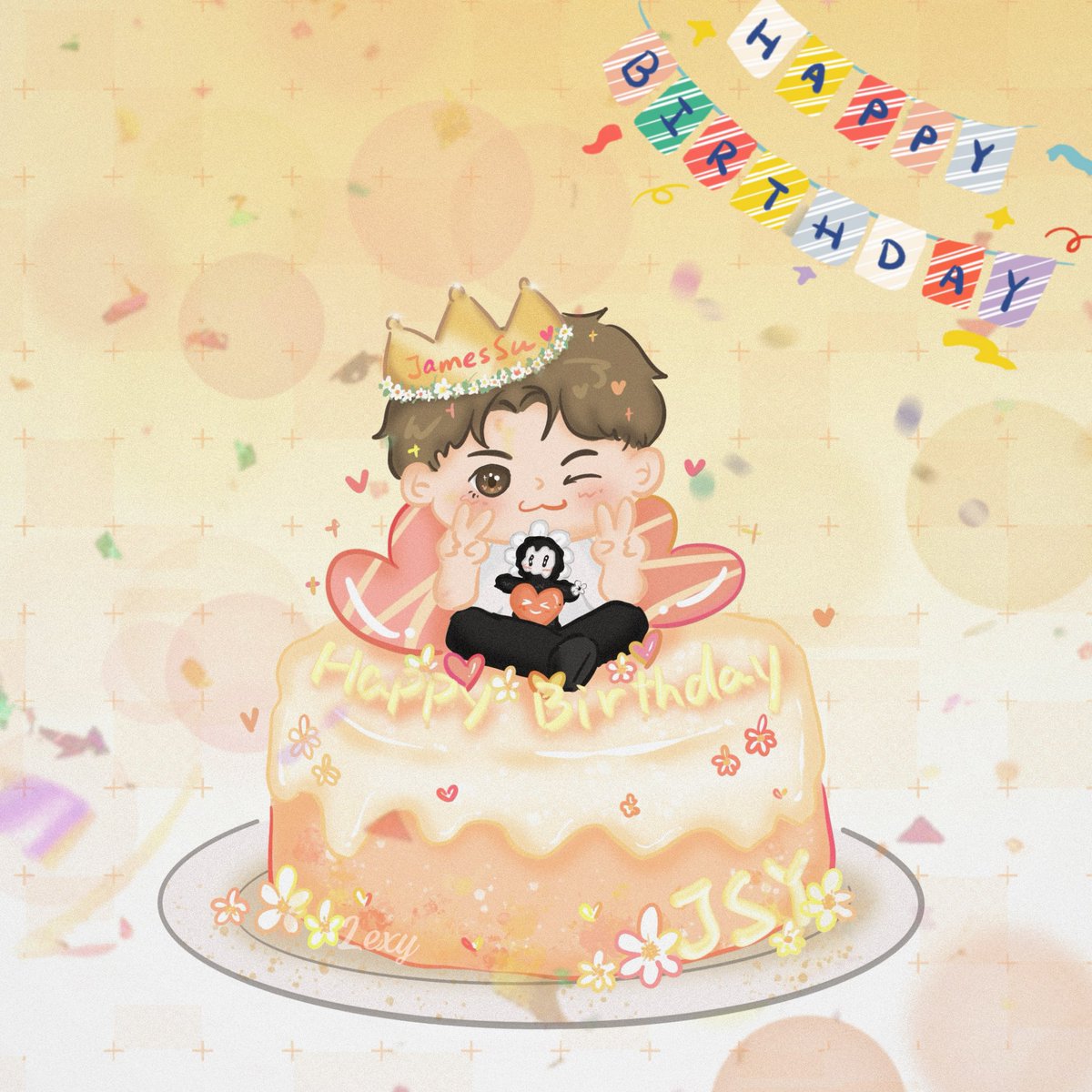 BiuLexy599's tweet photo. Happy birthday, my baby. @Jamessu_w 🎂🎉
I hope the dreams you pursue are in front of you. 🌼
You will always be greeted by ribbons and flowers floating in the wind.🤍We will always support what you love! 🫶🏻🫶🏻

#JamesSu #JSY
#JamesSuFanArt
#JamesSu26thBD
#HappyJamesSuDay2025 https://t.co/JK5d9cBIll