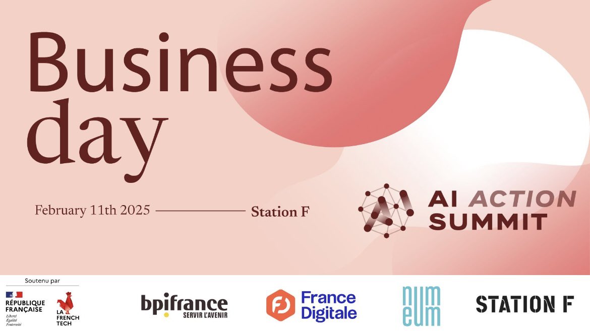 #IA 
🤖IA, transparence et confiance : un enjeu clé pour notre société
Cet après-midi, je participerai au AI Action Summit – Business Day à la Station F, aux côtés d’experts du numérique et des médias, pour échanger à l’occasion d’une table ronde sur un sujet essentiel : comment