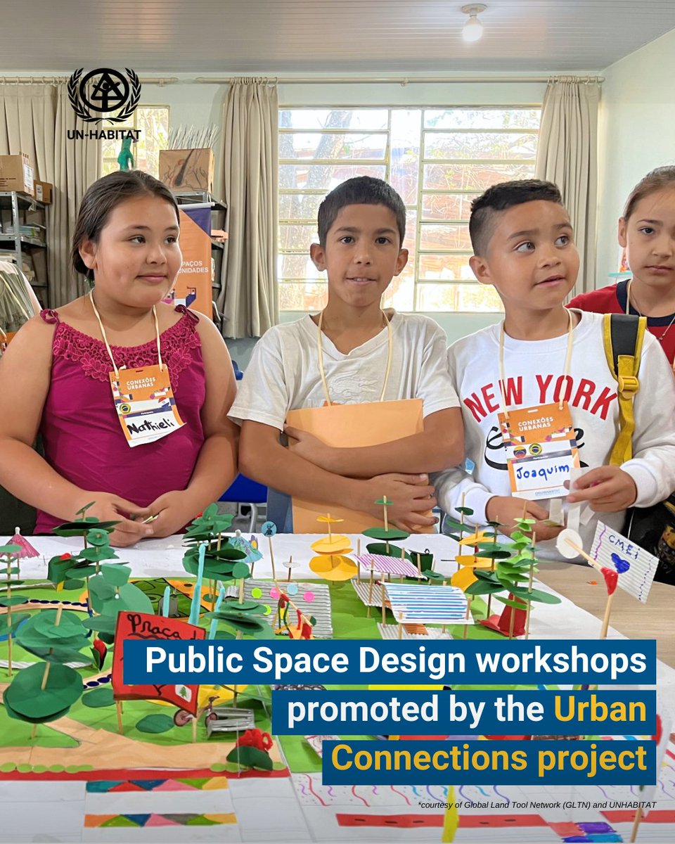 Public spaces belong to everyone! 🌱 Our initiative in Brazil &amp; Paraguay engages local communities &amp; hosts workshops where children co-design their cities. 
Read more: tinyurl.com/2xt25yab