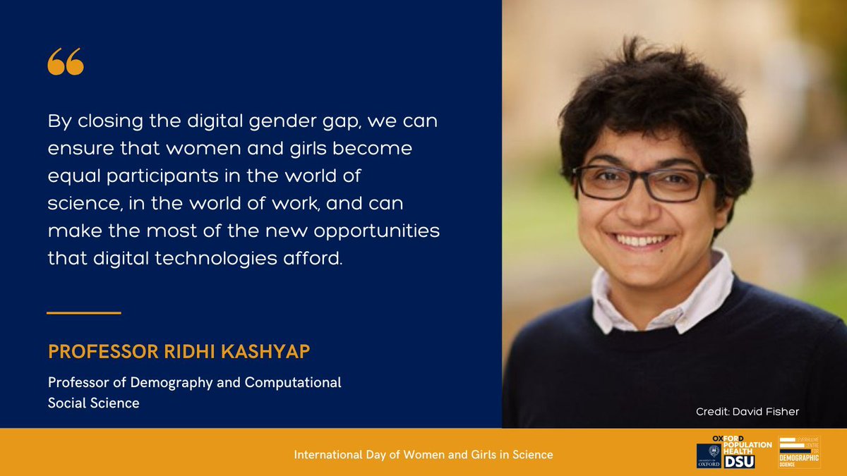 OxfordDemSci's tweet image. How can we close gender gaps in science? @ridhikash07's research shows that tracking #DigitalGenderGaps is crucial to ensuring women fully benefit from the digital revolution buff.ly/3EsSXNp #InternationalDayOfWomenAndGirlsInScience
@LeverhulmeTrust @SociologyOxford
