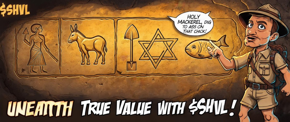 shoveldreams's tweet photo. Ancient archaeologists may have misread the message, but with $SHVL, the meaning is crystal clear: dig deep and unearth true crypto treasure! No nonsense, just real value waiting to be discovered!
#SHVL #DigDeep #UnearthValue #CryptoTreasure #InvestSmart #AncientWisdom #RealValue #NoFlushingFunds