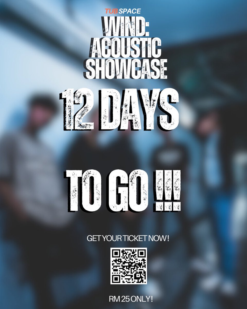 WindBand1's tweet photo. 12 HARI LAGI GUYS!!!
kita ada special announcement dalam terdekat ni. Jadi jangan lepaskan peluang untuk menyaksikan kami di Showcase yang bakal kami adakan tak lama lagi. Beli tiket anda sekarang ! https://t.co/8q24Wu6sxD