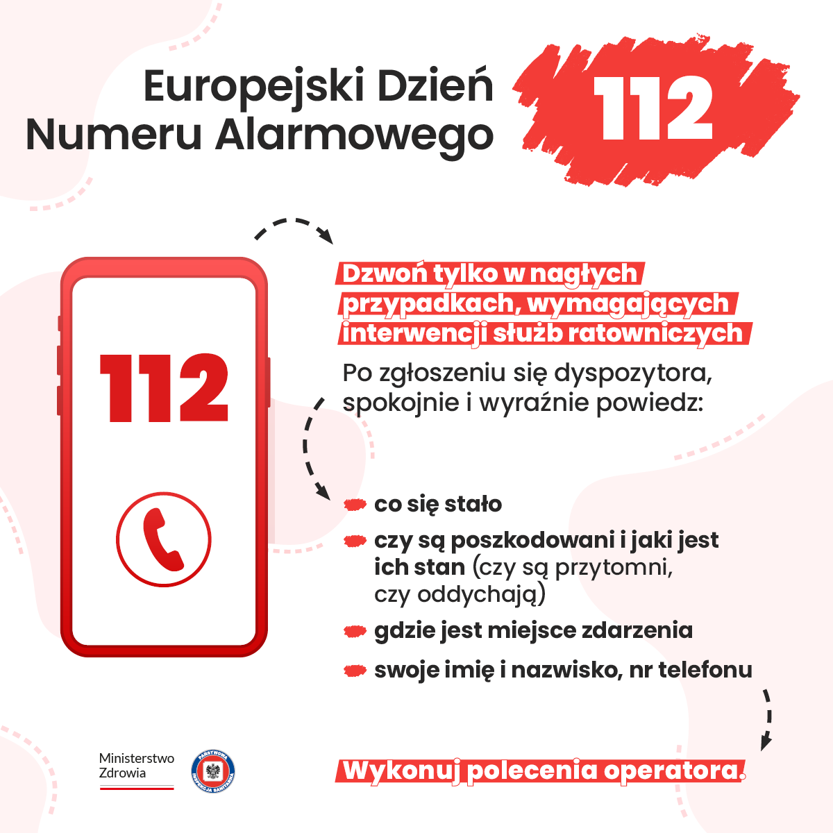 Dziś obchodzimy Europejski Dzień Numeru Alarmowego 112.
Numer 112 jest jednolitym ogólnoeuropejskim numerem alarmowym, zarówno dla telefonów stacjonarnych, jak i komórkowych. 📱📞☎️
Służy do powiadamiania wyłącznie w nagłych sytuacjach zagrożenia zdrowia, życia lub mienia.