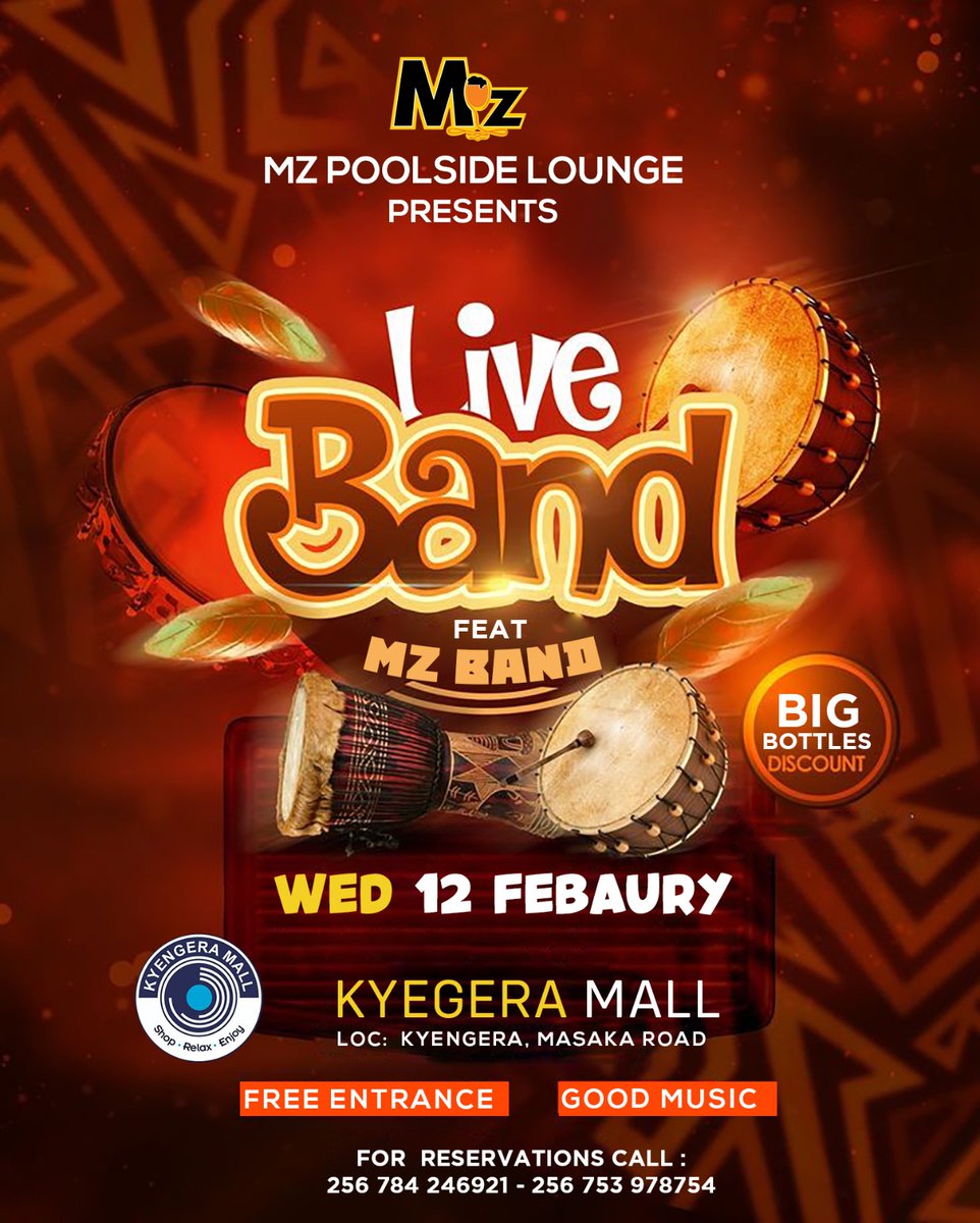 Live every Wednesday at Mz lounge. 
#mzpoolsidelounge #kyengera #kyengeramall