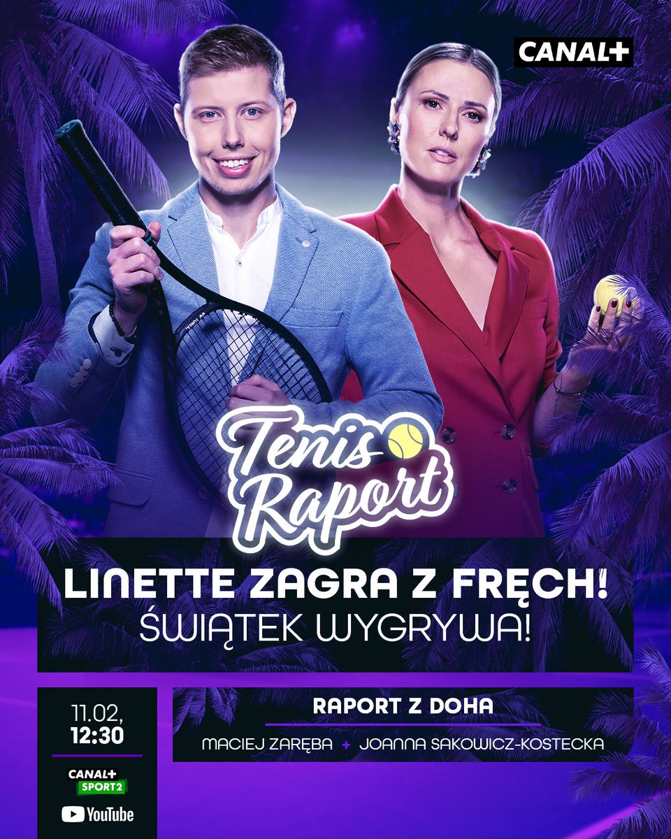 Dziś w Katarze polski mecz! 🇵🇱 Nim jednak to nastąpi zapraszamy razem z <a href="/SaKostecka/">Joanna Sakowicz-Kostecka</a> i <a href="/Maciek_Zareba/">Maciej Zaręba</a> na Raport z Doha! 🗣️

📺 Startujemy od 12:30 w CANAL+ SPORT 2, w serwisie CANAL+ i na naszym YouTube