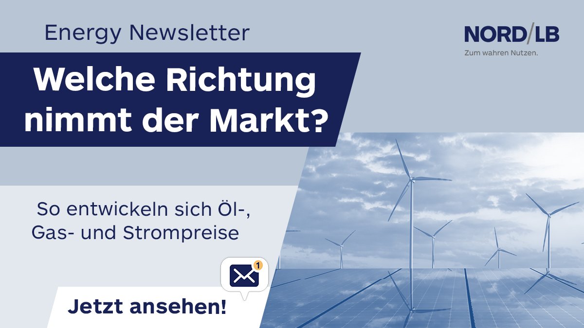 Die Weltwirtschaft startet verhalten, die Energiebranche bleibt unsicher. Handelskonflikte und Strukturprobleme beeinflussen Rohstoffpreise. Unser Energy Newsletter analysiert die Trends.

Jetzt lesen: nordlb.de/meine-nordlb/d…