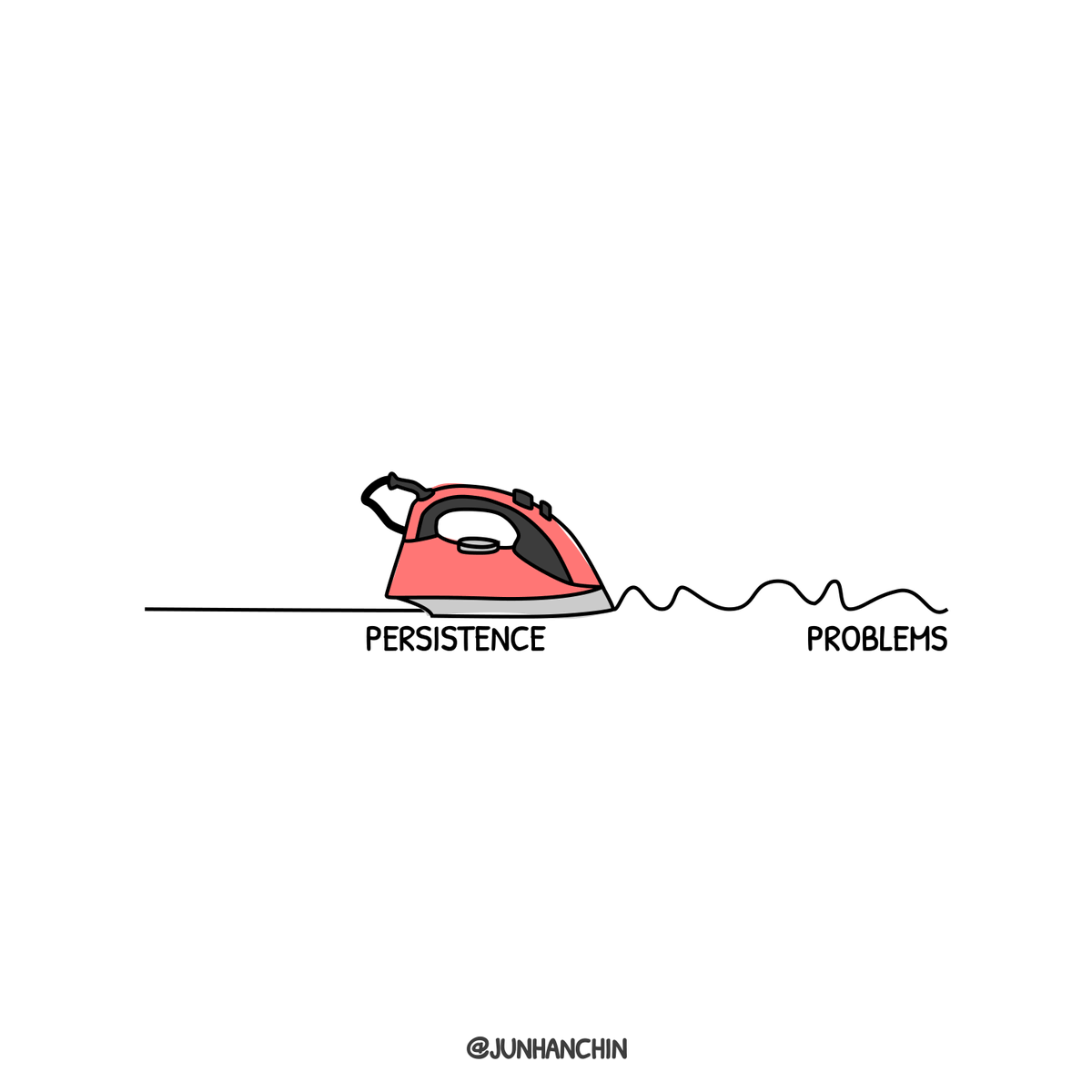Iron our your problems with persistence.