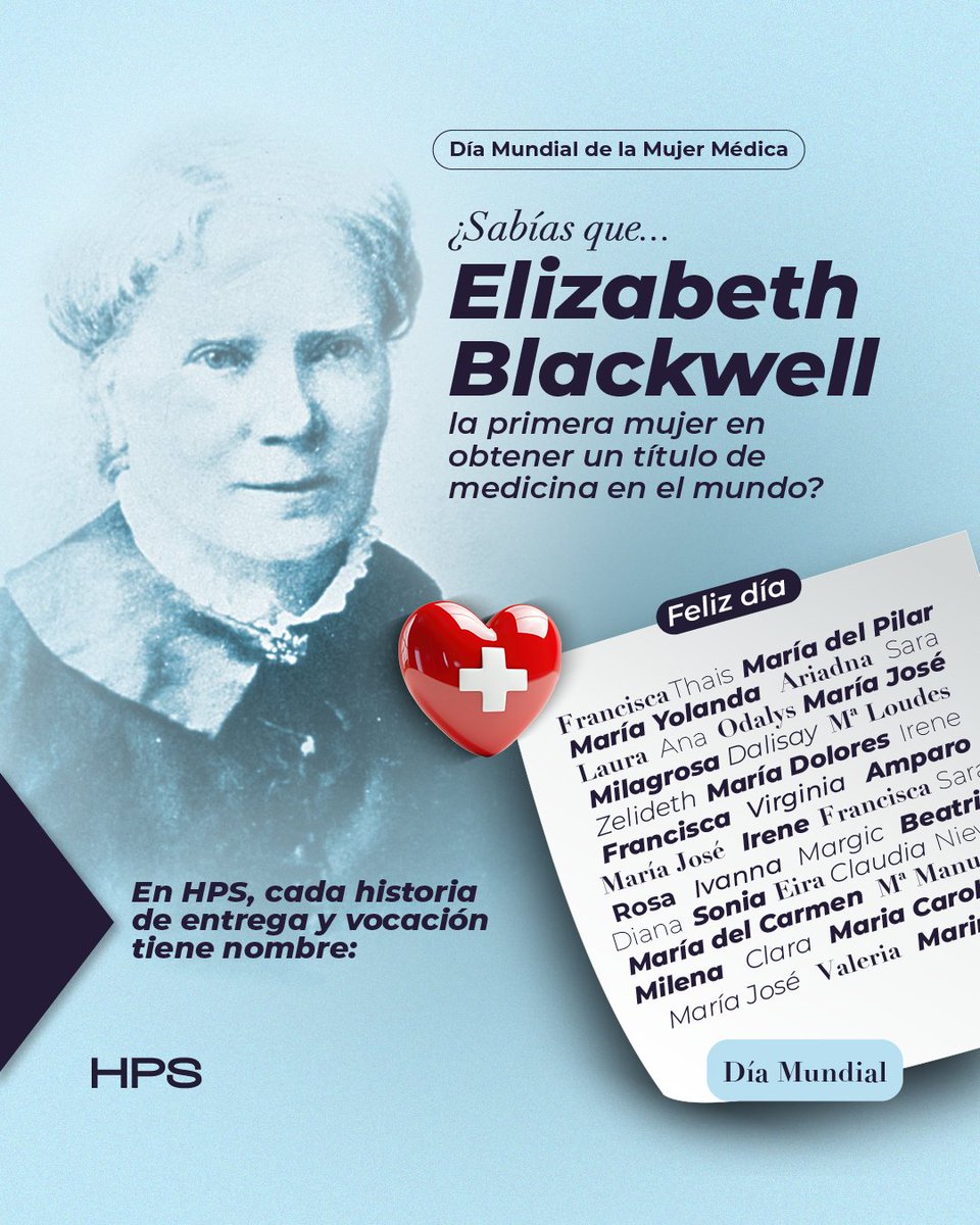 🔹 Las mujeres que cuidan, curan y transforman la salud 🔹

🏥 En HPS, cada historia de entrega, conocimiento y vocación tienen nombre Virginia, María Dolores, Rosa Virginia, Amparo, Ariadna, Beatriz, Ana, Margic, Laura, María José… y tantas más..