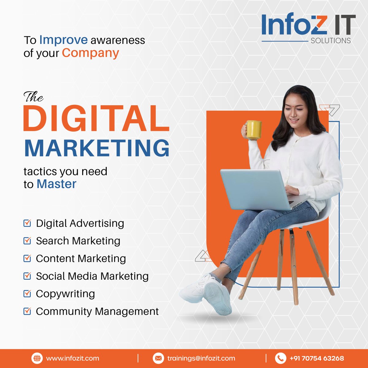 Infoz_IT's tweet image. #DigitalMarketing Tactics you need to master.

#digitalmarketingcourse #infozitsolutions #socialmedia #searchengineoptimization #smm #seo #BrandAwareness #MarketingStrategies #advertising  #advertisement #marketingtips #searchenginemarketing #awareness #company #SearchMarketing