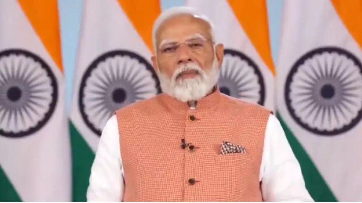 Navya744's tweet photo. While on a three-day visit to France, PM Modi virtually launched India Energy Week 2025, highlighting the growing supply of natural gas in India and opportunities in local manufacturing and infrastructure.

For more visit here: https://t.co/lU0ti0fqW5 https://t.co/0RB9MBLaCu
