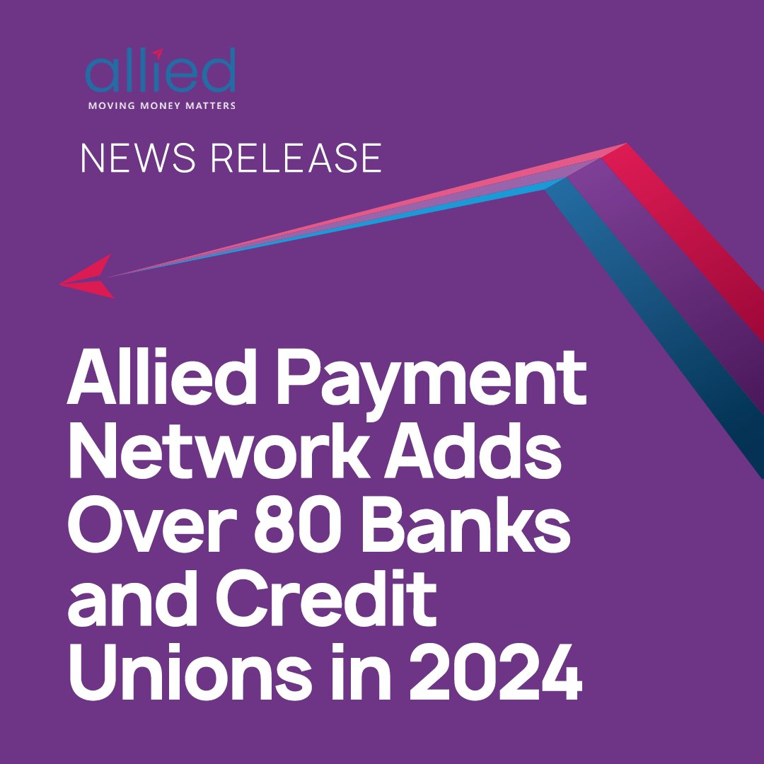 We are thrilled to announce today that <a href="/AlliedPayment/">Allied Payment</a> signed 84 new financial institutions in 2024—representing an increase of 20% over 2023—to eclipse 500 clients.

READ THE RELEASE:
hubs.ly/Q03687XM0