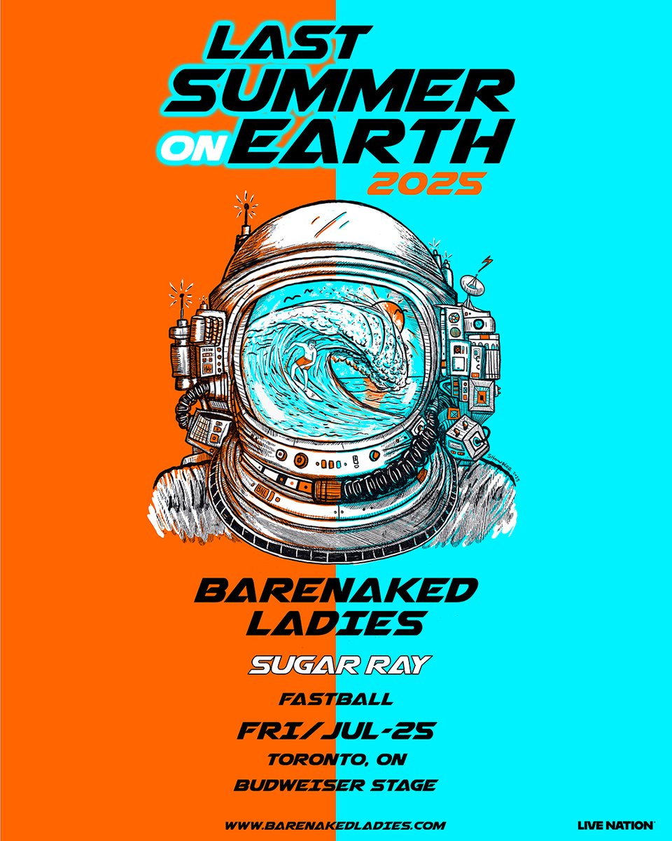 Barenaked Ladies are coming BACK to Toronto with their “Last Summer on Earth” 2025 Tour with special guests Sugar Ray and Fastball and we want to send you! 🤩

Listen to Mark all week for a chance to see Barenaked Ladies live at Budweiser Stage on Friday, July 25th, 2025! 💙🎫