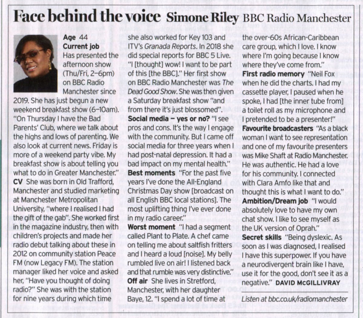 david mcgillivray (@makeadelivery) on Twitter photo <a href="/SRileyMedia/">Simoneriley_missdiva</a> of <a href="/BBCRadioManc/">BBC Manchester</a> is the Face Behind the Voice in next week's <a href="/RadioTimes/">Radio Times</a> out now. You read it here first: she's the next <a href="/Oprah/">Oprah Winfrey</a> UK-style. <a href="/SRileyMedia/">Simoneriley_missdiva</a> of <a href="/BBCRadioManc/">BBC Manchester</a> is the Face Behind the Voice in next week's <a href="/RadioTimes/">Radio Times</a> out now. You read it here first: she's the next <a href="/Oprah/">Oprah Winfrey</a> UK-style.