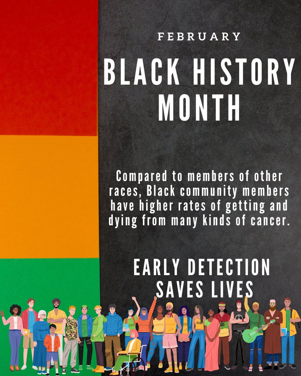 Screen4Cancer's tweet image. This February, we honour the achievements of black communities while recognizing the disparities in cancer diagnosis, treatment and outcomes they continue to face. 

Screening catches cancer earlier when it is easier to treat. #tellafriend
