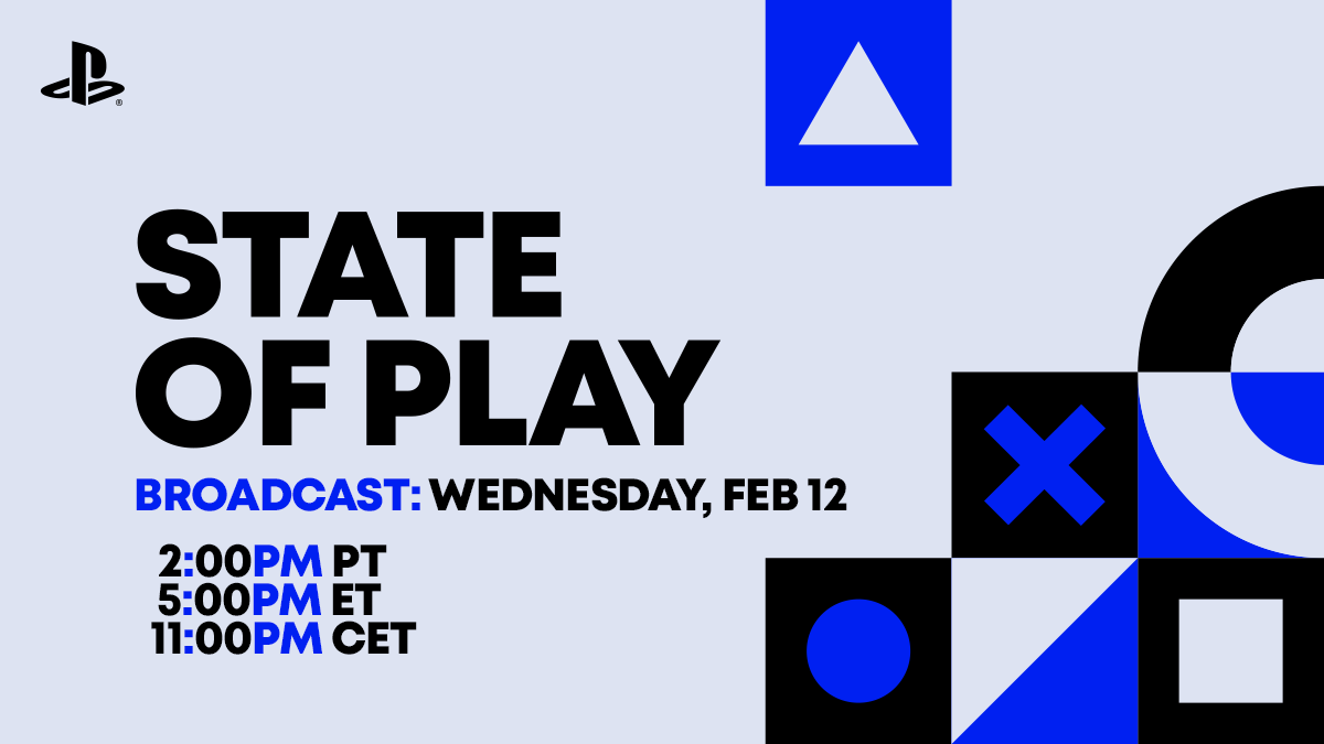 PlayStationCA's tweet photo. State of Play returns tomorrow, February 12!

Tune in at 2PM PT / 5PM ET for news and updates on great games coming to PS5: https://t.co/RrBonPTjSh https://t.co/ghSiYA3KiW