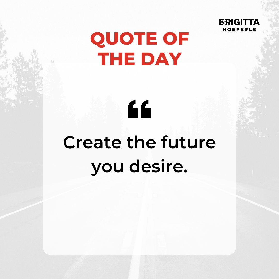 GittaHoeferle's tweet image. The best way to predict the future is to create it. Take control of your dreams, turn them into actionable goals, and start building the life you envision. 
The future belongs to those who dare to create it today.

#FutureInAction #SuccessPatterns #BrigittaHoeferle